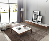 Meuble TV au sol Console multimédia Meuble de table Meuble de salon moderne Meuble TV Meuble TV Panneau de maison de haute qualité 1 Set