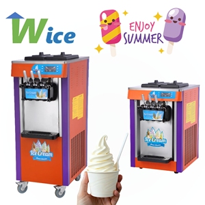 Machine à glace molle WICE 20-22L/H, 3 saveurs, refroidissement rapide, pour usage commercial, yaourt glacé, sorbet, pour entreprise, 20-22L/h - Product Image 1