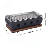 Barbecue portable de style japonais avec logo personnalisable, réchaud à charbon en alliage d'aluminium, outils de barbecue de table japonais