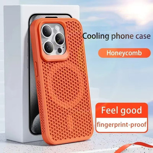 Funda Refrigerante para Teléfono con Disipación de Calor para <span class=keywords><strong>iPhone</strong></span> 17 16 15 14 13 12 <span class=keywords><strong>11</strong></span> Pro Max Plus, Cubierta Magnética Rígida Transpirable - Product Image 2