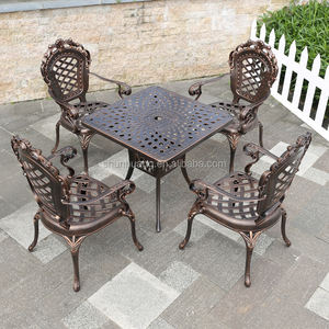 Mooie Outdoor <span class=keywords><strong>Patio</strong></span> Gegoten Aluminium Meubels Eetkamer <span class=keywords><strong>Bbq</strong></span> Eettafel En Stoel Set - Product Image 5