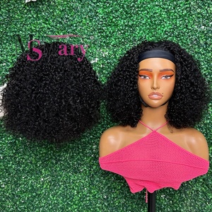 Peluca de cabello humano virgen hindú SDD Super Double Drawn Pixie Curly con diadema, hecha a máquina, extensiones de cabello humano, proveedores - Product Image 3
