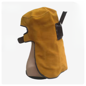 Casque de <span class=keywords><strong>soudeur</strong></span> en cuir de vachette résistant à la chaleur avec lentille rabattable, équipement de protection pour soudeurs - Product Image 4