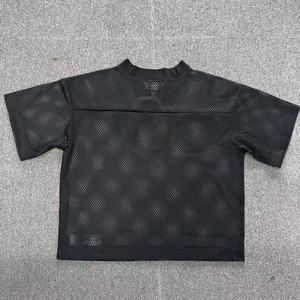 Sublimation personnalisée Col côtelé Jersey 180gsm Noir Sports Wave Label Jersey Big Mesh Séchage rapide Casual Jersey - Product Image 4