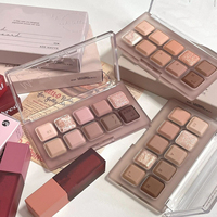 YIYUE Transparent Private Label Contour Case 10 puits En Plastique Vide Maquillage Fard À Paupières Palette Cas