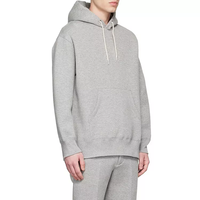 Sweat-shirt à capuche uni personnalisé pour homme, en coton 100% de haute qualité, 460 grammes, coupe oversize, vente en gros