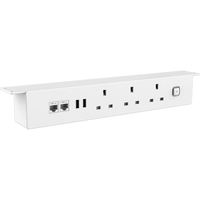 Prise de bureau à fixation sur bureau avec ports USB Type-A et Type-C de type UK 10A