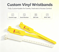 Bracelet PVC pour parc d'attractions avec RFID, étanche et sans contact, pour paiement sans espèces, accès aux casiers et photos