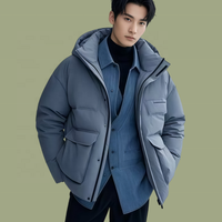 Jaket Ski musim dingin pria, mantel bulu angsa Ski cuaca dingin tahan air ritsleting Formal bebek Premium ukuran Plus 800FP musim dingin