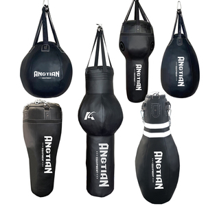 <span class=keywords><strong>Sac</strong></span> de Frappe Uppercut Cuir OEM Usine Kickboxing Muay Thai / Sacs de <span class=keywords><strong>Boxe</strong></span> Lourds Noir Mat - Product Image 5