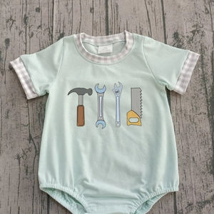 SR3541 - Mameluco Personalizado para Bebé, Bordado, Venta al por Mayor, Mono de Manga Corta para Niño, Estilo Burbuja - Product Image 1