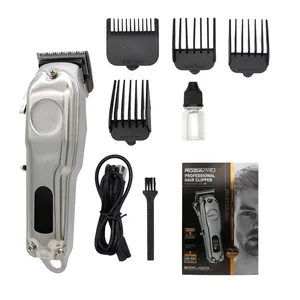 Cortadora de pelo eléctrica Rozia, cortadora de pelo profesional inalámbrica, máquina de cortar pelo para hombres