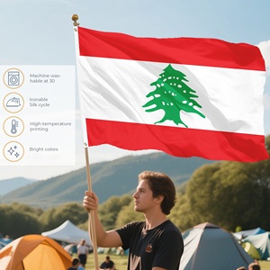 Bandera Nacional de Líbano Personalizada de 90x150cm para Exteriores, con Diseño de Cedro Verde, Rojo y Blanco, en Poliéster 100D - Product Image 4
