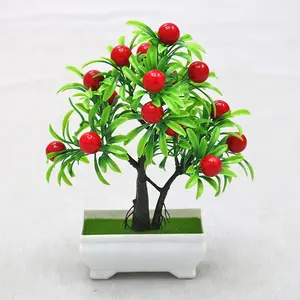 Directo de fábrica de simulación de plástico flores artificiales macetas de plantas verdes creativo bonsai árbol casa decoraciones de mesa Decoración