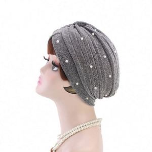 Wholesale Fashion Multifunction Women's Twist Turban Headwrap Stitching Knotted Headscarf Polyester Muslim <b>Hat</b> - Product Image 4