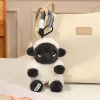 Jouets en peluche mouton noir mignon, porte-clés en peluche mouton, poupée super douce avec rembourrage en coton PP, cadeaux