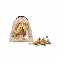 Sac de rangement miniature en nylon ripstop 190T avec cordon de serrage, imprimé dessin animé, logo personnalisé, pour cadeaux d'enfants et jouets