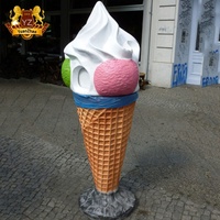 Statue de crème glacée en résine, sculpture de grande taille, décoration pour l'extérieur