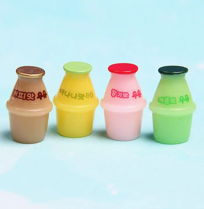 Новая Мода корейский дизайн прелести украшения из смолы имитация Бутылки Йогурта Детские поделки игрушки аксессуары
