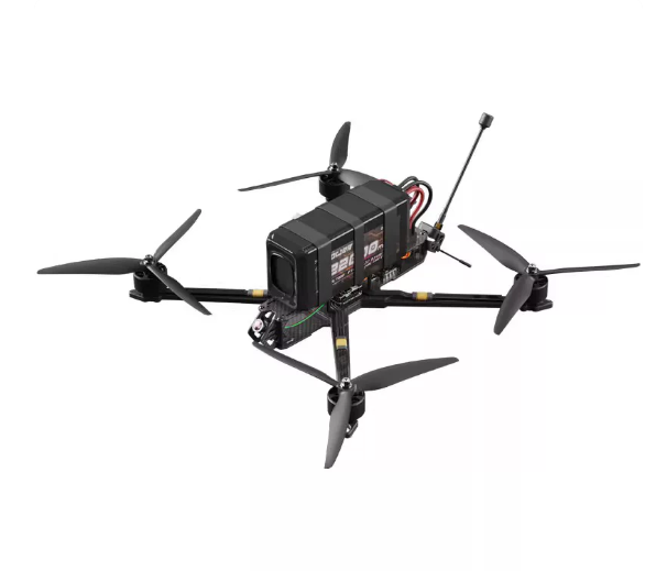 10-inch FPV Racing Drone 58 GHz 25 W Video Transmission 3 kg Payload Capacity 10 km Range Carbon Fiber Level 7 Wind Resistance