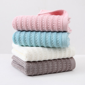 Pure Cotton Face Towel 34x74cm Thickened Soft Absorbent Rectangle Embroidered Logo Promotional Towel - Product Image 3