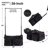 Sac de danse à roulettes avec porte-vêtements Vente en gros personnalisé 28 pouces meilleurs costumes roulants