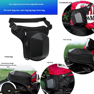 HESHI donna/borsa da uomo polifunzionale da ciclismo borsa luminosa sportiva da esterno da vita impermeabile alla moda borsa da sella da moto - Product Image 2
