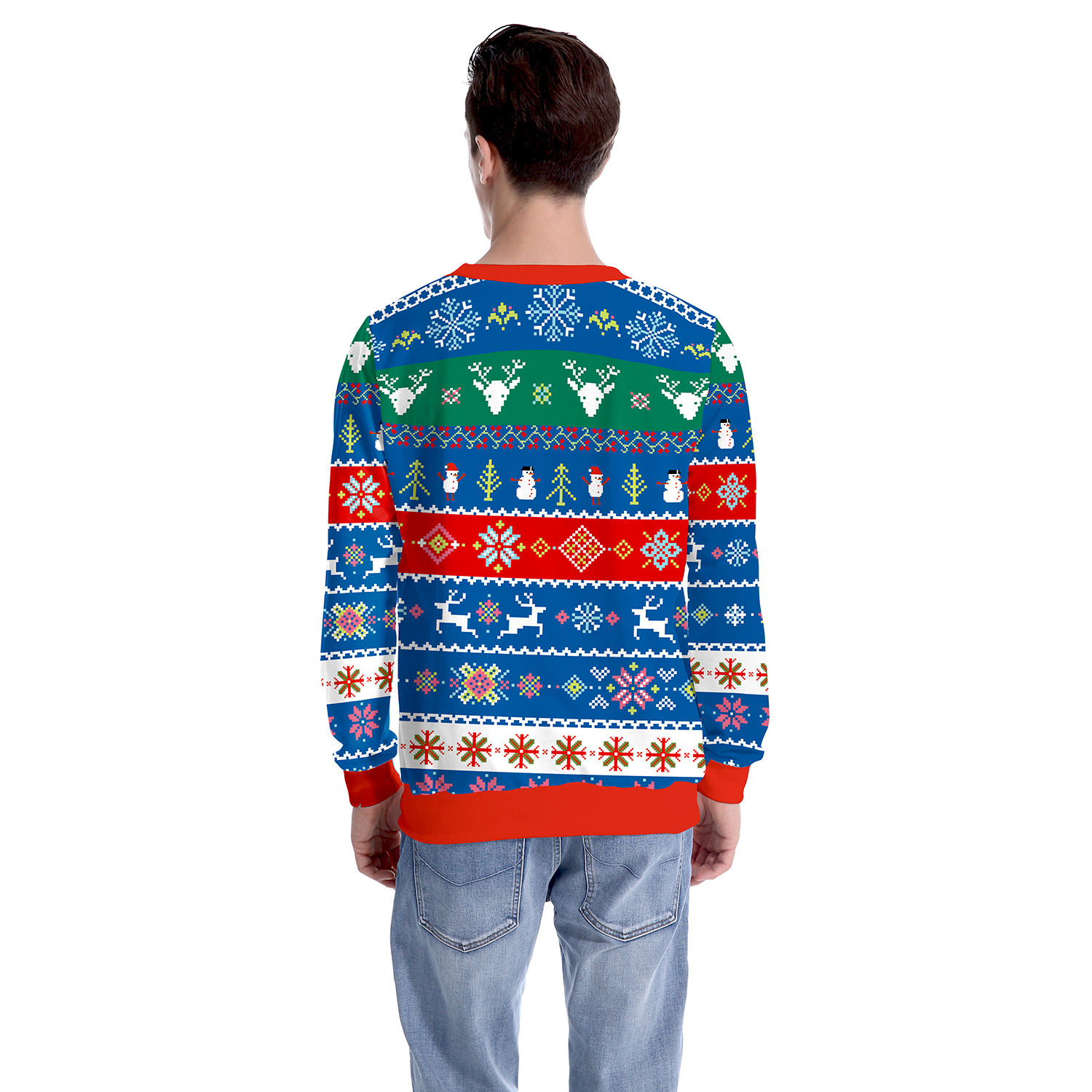 Christmas Element Pattern Sweater