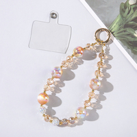 Bracelet de téléphone portable avancé avec pendentif lumineux coloré en forme de rose pour les cœurs des filles, perles de cristal suspendues, portable