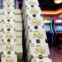 Billets de loterie personnalisés à moitié prix, billets d'entrée pour jeux vidéo en salle, coupons de rédemption de cadeaux (espagnol, anglais)