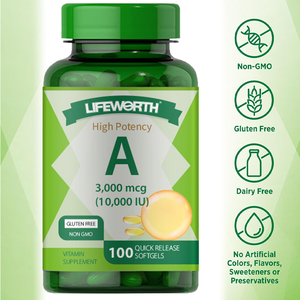 LIFEWORTHプライベートラベルビタミン目の健康免疫はビタミン<span class=keywords><strong>A</strong></span>カプセルをサポートします - Product Image 4