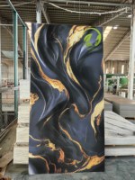 Alternative moderne au marbre pour intérieur, feuille de PVC flexible brillante de 3 mm, résistante aux UV, pour la décoration murale de villas, salles de sport, salles à manger, salons, hôtels