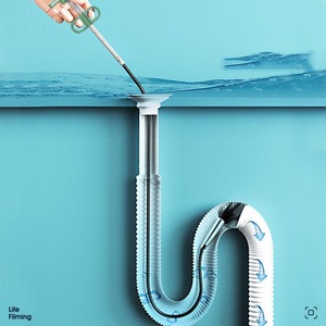 DS4709 a quattro artigli di fogna per uso domestico scolo lavello di scolo per capelli di serpente rimozione degli zoccoli sblocca il lavello del lavello del water strumento di pulizia dello <span class=keywords><strong>scarico</strong></span> - Product Image 3