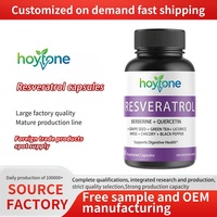 Capsules végétales naturelles de Resvératrol, Berbérine et Quercétine, marque privée OEM, pour le bien-être digestif, le soutien immunitaire et la métabolisme chez l'adulte.