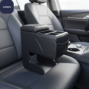Universal Double Cup Holder PVC Leather <b>Console</b> Armrest Box-CE Certified Large Capacity Enhanced Vehicle Organization Convenient - Product Image 1
