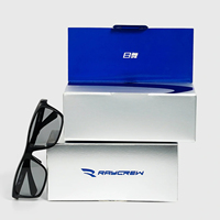 Étui à lunettes personnalisé avec logo, impression argentée, fabricant de boîtes à lunettes de soleil, emballage personnalisé pour lunettes de soleil