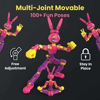 Magischer Zirkus Pamni Jax Replikat 3D-Gedruckter Kunststoff Beweglicher Hase DIY Ganzkörper-Stressabbau-Spielzeug Ab 14 Jahren Unisex