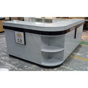 Quán Cà Phê hiện đại quầy <span class=keywords><strong>bar</strong></span> bánh nướng trà sữa trái cây quầy thu ngân sơn góc cong tùy chỉnh bàn trước tùy chỉnh - Product Image 5