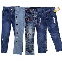 Celana Panjang Jeans Kasual Anak Perempuan, Pakaian Gaya Mode Desain Baru