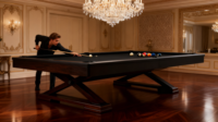 Table de billard professionnelle de 7 pieds pour la maison, en bois massif avec plateau en ardoise, style rustique personnalisé, pour tournoi, vente en gros d'usine