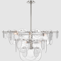 Lámpara Colgante de Cristal de Estilo Europeo Moderno XZ, Iluminación Decorativa de Techo Nórdica para Interiores, Araña de Latón para Decoración del Hogar