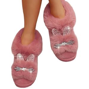 Design de dessin animé moelleux maison pour pantoufles <span class=keywords><strong>hiver</strong></span> chaud antidérapant silencieux confortable fourrure douce pour hommes femmes transfrontalier pour <span class=keywords><strong>Amazon</strong></span> - Product Image 5