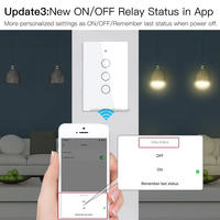 Interruttore Intelligente Wi-Fi Apple Certificato SAA ETL, Standard AU/US, Sistema Elettrico a 3 Vie con Neutro, Compatibile con Tuya e Google Home