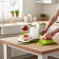 Best Verkopende Keuken Handheld Fruit Dunschiller Plastic Multifunctionele Draagbare Appelschiller Met Handvat