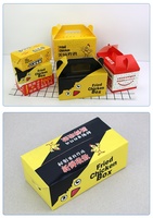 Cajas de Embalaje para Pollo Frito de Comida Rápida para Llevar, con Logotipo Personalizado al por Mayor, Caja de Papel para Pollo Frito
