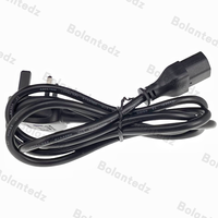 Câble d'alimentation UK vers C17, cordon d'alimentation CA IEC320, cordon d'alimentation BS IEC, PVC noir + cuivre, âme carrée 2*0,75 mm², 1,5 m, 1 prise, OEM, appareil électroménager