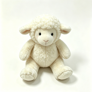 Peluche de Cordero Blanco Rizado y Esponjoso Personalizado, Oveja de Peluche Suave para Decoración de Cuarto de Bebé y Regalo - Product Image 2