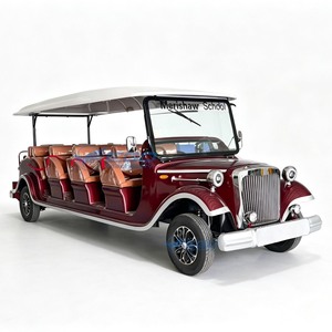 Factory Custom Maroon 4 Plus 1 <b>Rows</b> Electric Vintage Classic Car Battery Driven High Performance Sightseeing Tour Vehicle Wholes - Product Image 3