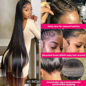 Perruques Naturel Cheveux Humain Hair Bresilienne Wholesale 13x4 Transparent Lace Virgin Human Hair HD Full Lace <strong>Wig</strong> Pas <strong>Cher</strong> - Product Image 5