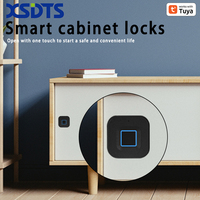 Cerradura Inteligente para Gabinetes y Cajones A-ES802 Tuya con Huella Dactilar, Control por Aplicación y Almacenamiento en la Nube, Inalámbrica para Hogar y Oficina